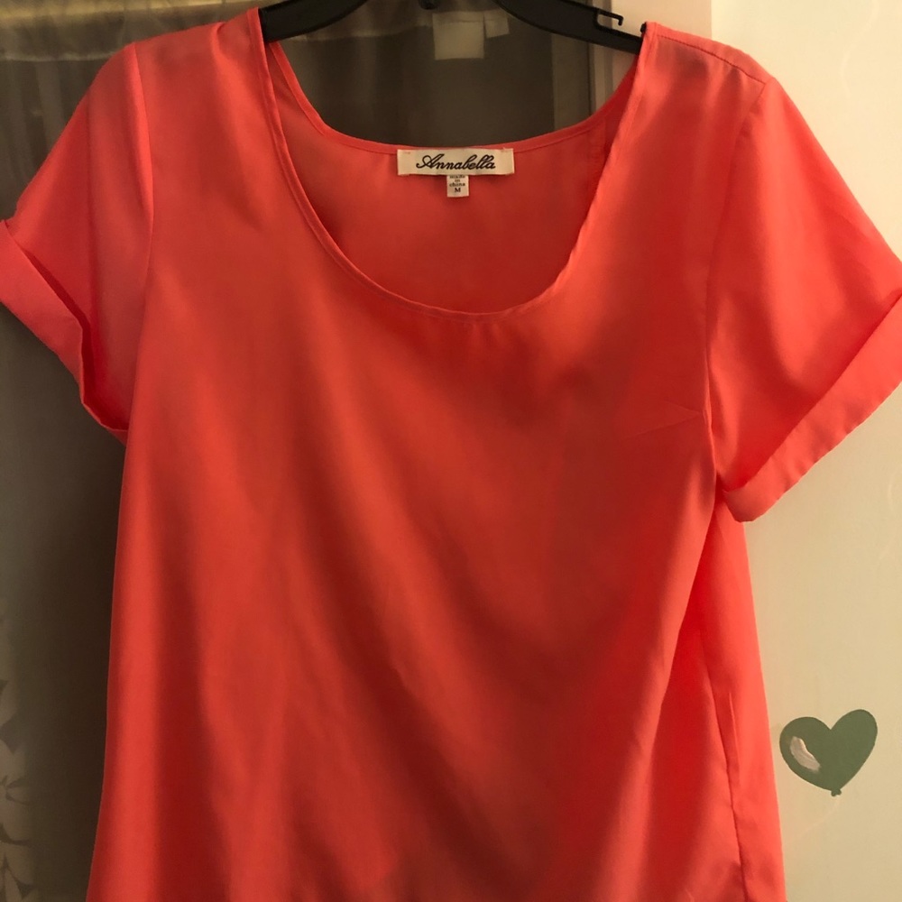 Blouse, shirt sleeve, chiffon/polyester, beading